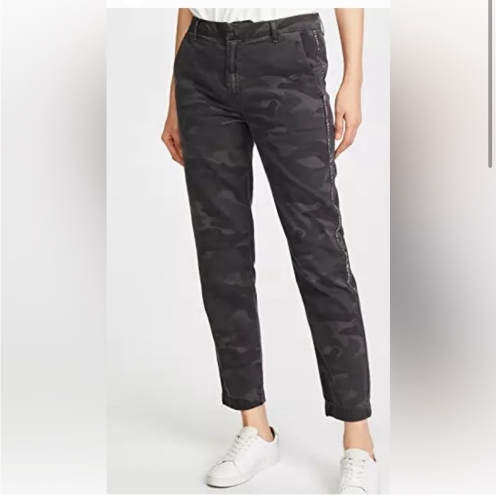 Sundry For Anthropologie Camo Le Soleil Pants Womens Size 29 Crystal Stripe NWT